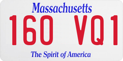 MA license plate 160VQ1