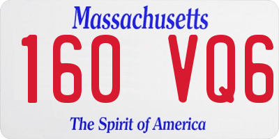 MA license plate 160VQ6