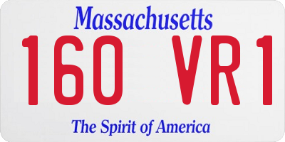 MA license plate 160VR1