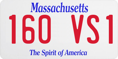 MA license plate 160VS1