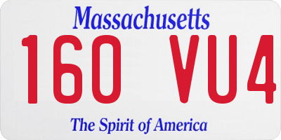 MA license plate 160VU4