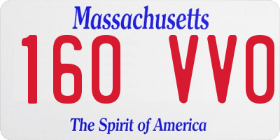 MA license plate 160VV0