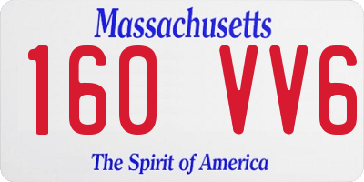MA license plate 160VV6