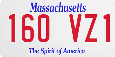 MA license plate 160VZ1