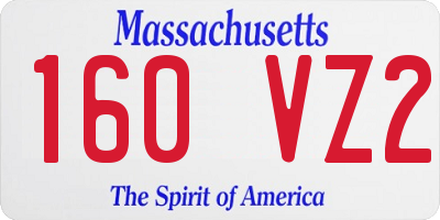 MA license plate 160VZ2