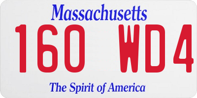 MA license plate 160WD4
