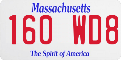 MA license plate 160WD8