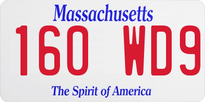 MA license plate 160WD9