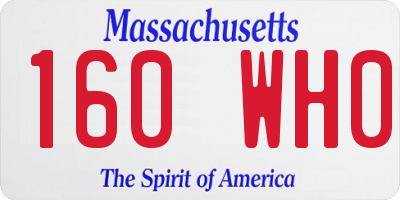 MA license plate 160WH0