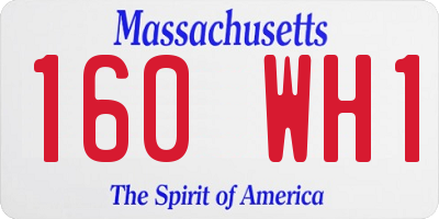 MA license plate 160WH1