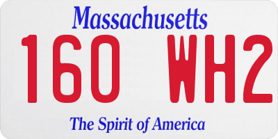 MA license plate 160WH2