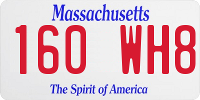 MA license plate 160WH8