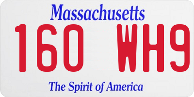 MA license plate 160WH9