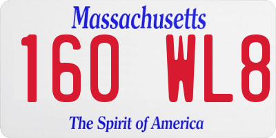 MA license plate 160WL8