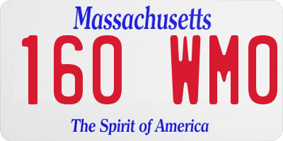 MA license plate 160WM0