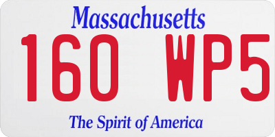 MA license plate 160WP5