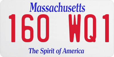 MA license plate 160WQ1
