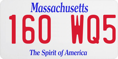 MA license plate 160WQ5