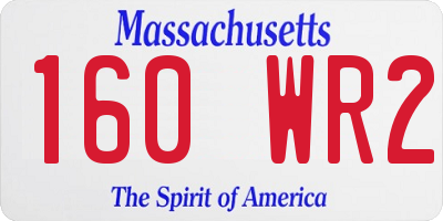MA license plate 160WR2