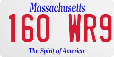 MA license plate 160WR9