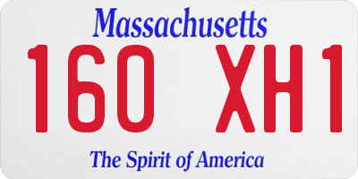 MA license plate 160XH1