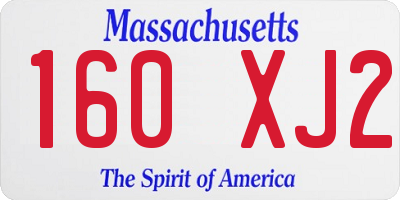 MA license plate 160XJ2