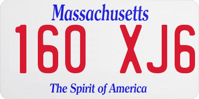 MA license plate 160XJ6