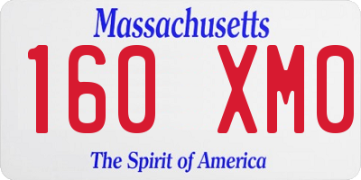 MA license plate 160XM0
