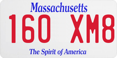 MA license plate 160XM8