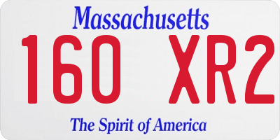 MA license plate 160XR2