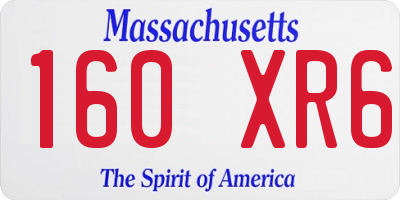 MA license plate 160XR6