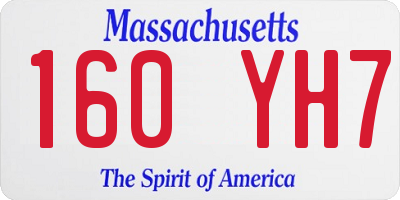 MA license plate 160YH7