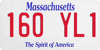 MA license plate 160YL1