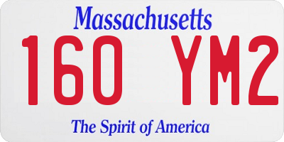MA license plate 160YM2