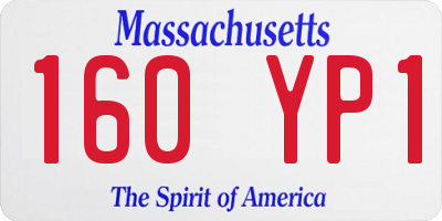 MA license plate 160YP1