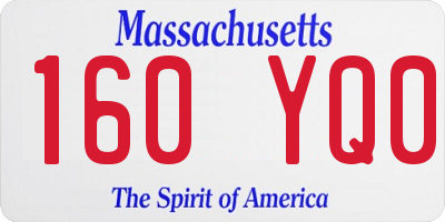 MA license plate 160YQ0