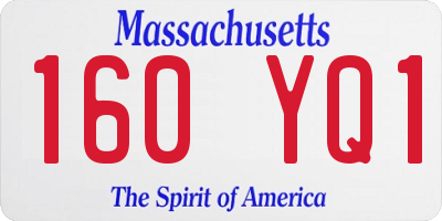 MA license plate 160YQ1