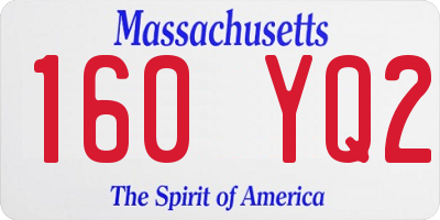 MA license plate 160YQ2
