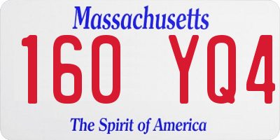 MA license plate 160YQ4