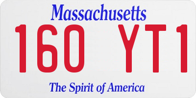 MA license plate 160YT1