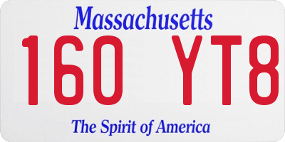 MA license plate 160YT8