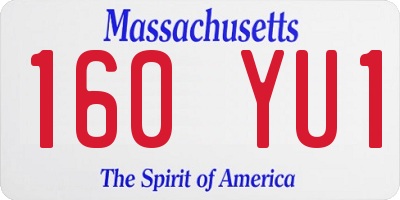 MA license plate 160YU1