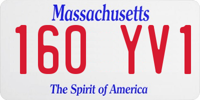MA license plate 160YV1