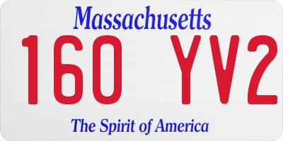MA license plate 160YV2