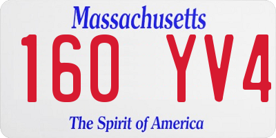 MA license plate 160YV4