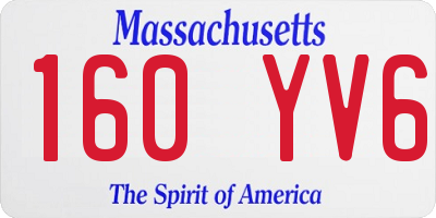 MA license plate 160YV6