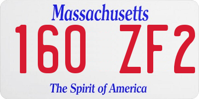 MA license plate 160ZF2