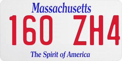 MA license plate 160ZH4