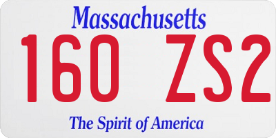 MA license plate 160ZS2