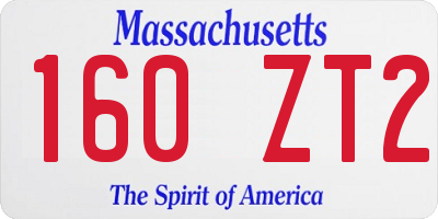 MA license plate 160ZT2